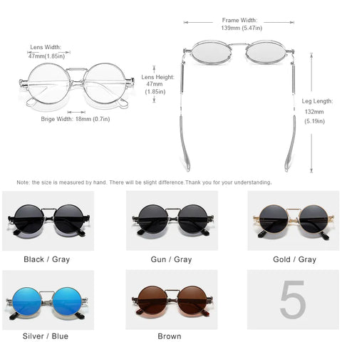 Óculos de sol góticos Steampunk de alta qualidade polarizados