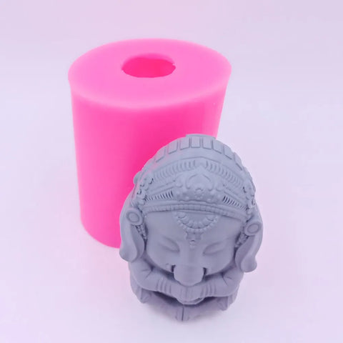 3D Ganesh Soap Candle Mold Silicone Mold for Candle Decorating Resin Epoxy Crafts Gypsum Statue Molds