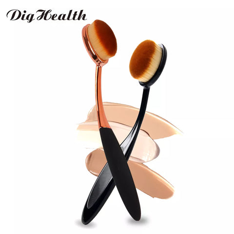 Dighealth Foundation Oval Makeup Brush Soft Toothbrush Type Cosmetic Face Powder Foundation Brush Synthetic Hair Woman Makeup