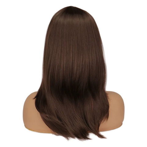 Perucas femininas com franja cabelo sintético natural para mulheres cosplay resistente ao calor uso diário perucas