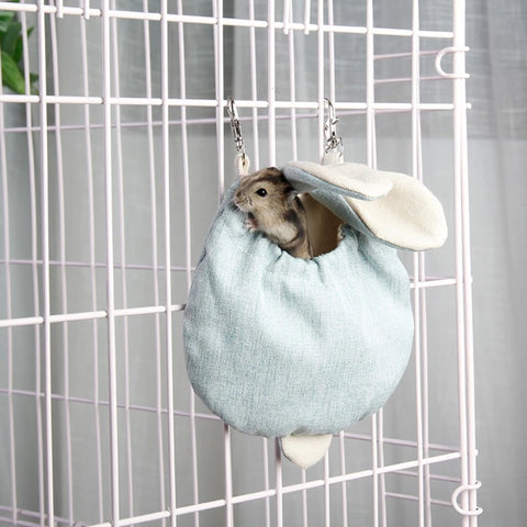 Pequenos animais de estimação saco de dormir hamster rede planadores de açúcar ninho de rato gaiola pendurado cama pequeno animal habitação bolso cama balanço gaiola brinquedo