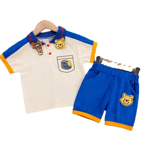 Conjunto de shorts e camiseta de verão infantil Winnie The Pooh