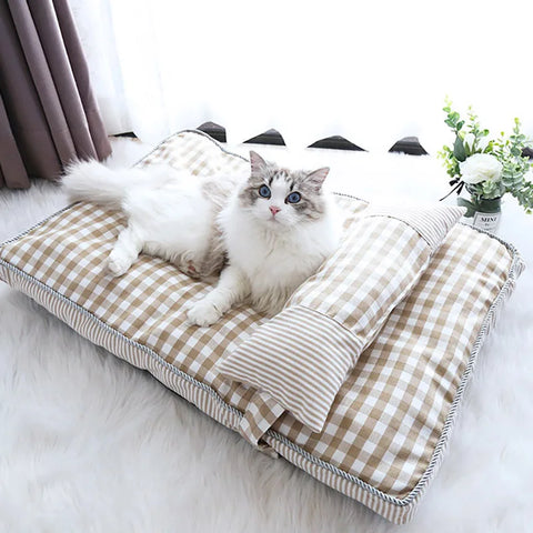 Pet Dog Bed Soft Lounger Pet Bed House for Dogs Cats Cozy Sleeping Sofa Warm Puppy