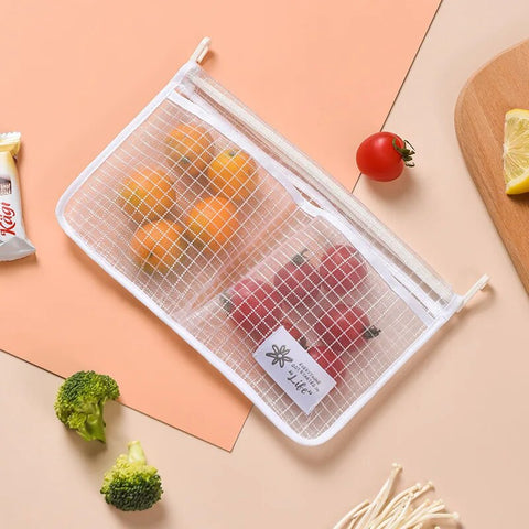 Portable Refrigerator Storage Mesh Bag, Kitchen Accessories Bag
