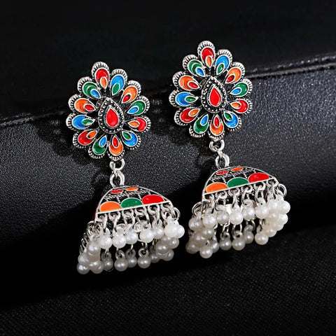 Unusual Earrings Indian Jewelry Bollywood Accessories Bells Pendant