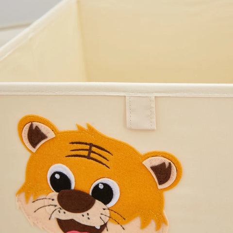 Foldable Embroidery Animal Cube Storage Box Oxford Fabric Kids Toys Organizers