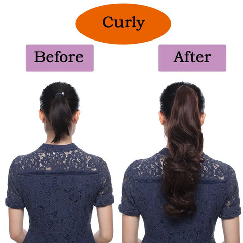 Hair Extension in Ponytail Whit Claw Clip  Curly Style Synthetic Wig