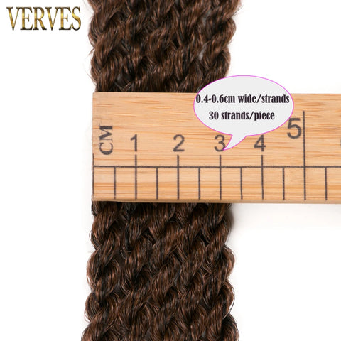 Trenzas de ganchillo sintéticas VERVES Ombre 18 pulgadas 30 raíces/paquete pequeñas extensiones de cabello trenzado senegalés negro gris púrpura