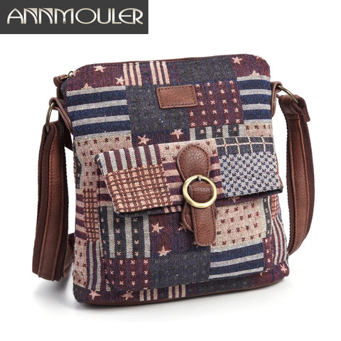 Bolso de hombro Vintage para mujer, bolso cruzado de tela, bolso de diseñador de marca, bolso de mensajero para mujer