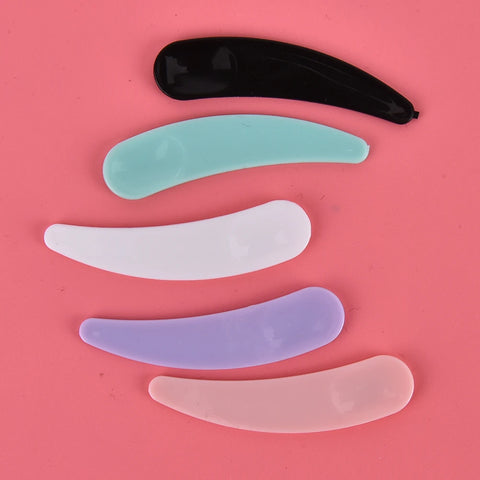 30 Mini Cosmetic Spatula Disposable Curved Scoop Makeup Mask Cream Spoon Eye Cream Stick Make Up Face Beauty Tool Kits