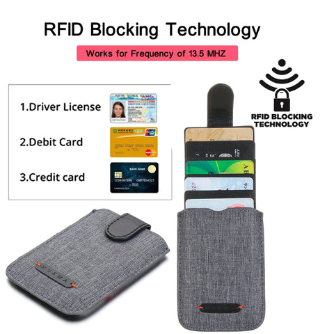 Carteira de cartão com bloqueio RFID