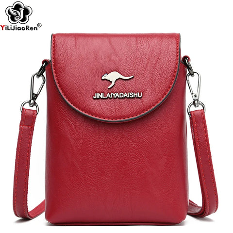 Fashion Small Shoulder Bag  Zipper Flap Famous Brand Soft Leather Crossbody