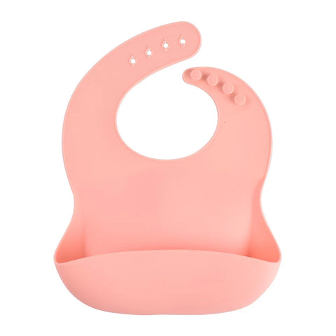 1pc Silicone Bibs For Kids Newborn Candy Color Baby Feeding Tableware Waterproof