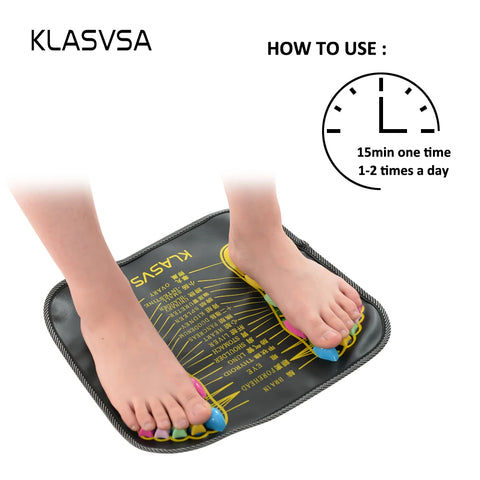 Reflexology for Leg and Foot Pain When Walking Massager Mat Health Care Acupressure Pad Massager