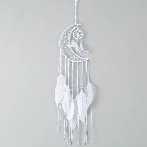 Dreamcatcher Moon Handmade Wind Chimes Parede Ornamento Decoração de Quarto