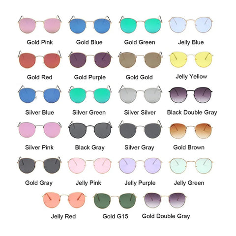 Oval Metal Glasses Anti-Reflective UV400 Lenses