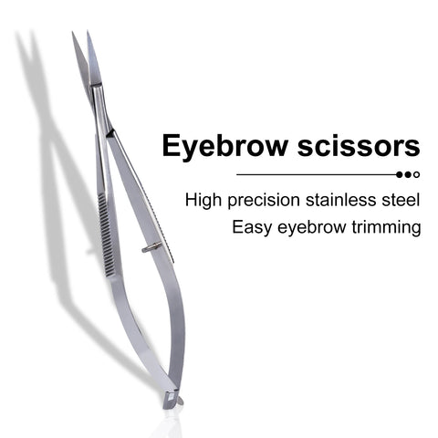 Stainless Steel Eyebrow Makeup Scissor Trimmer Special Bending Scissors Make Up Beauty Tool Straight Curved Cuticle Remove