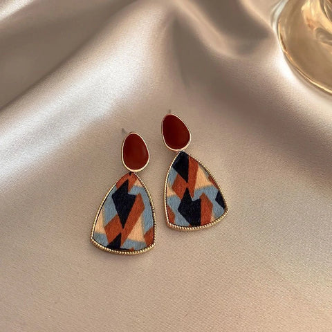 Earrings Korean Shape Geometric