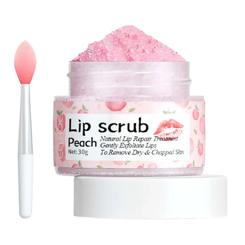 Peach Lip Scrub Exfoliating Lightening Fade Lip Lines Anti Dryness Removing Dead Skin Moisturizing Care Makeup Lip care