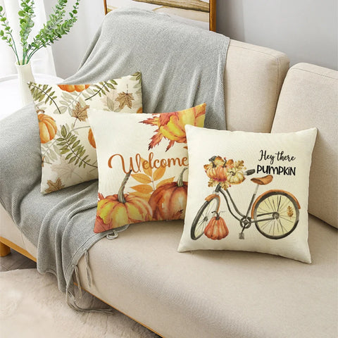 Pillowcase Cushion Covers for Decoration with Autumn Motifs