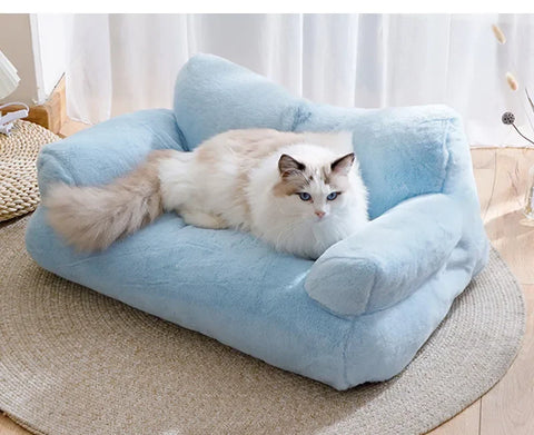 Cama de luxo para animais de estimação ninho inverno quente sofá casa confortável cama para animais de estimação para gatos pequenos cães filhote de cachorro cama cães canil suprimentos para animais de estimação