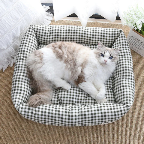 Cama de gato de pelúcia super macia, todas as estações, canil universal, pequeno, médio, almofada para animais de estimação, gato, nesk, cama de dormir, colchão quente para animais de estimação