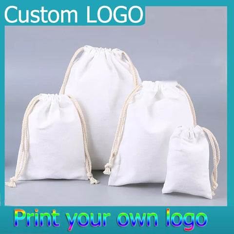 Saco de cordão logotipo personalizado bolsa portátil leve saco de lona famílias recebem cordão saco de pano de armazenamento de viagem