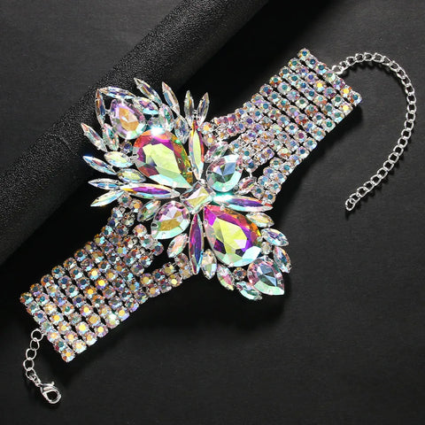 Crystal Bracelet With Different Shades, Rhinestones Charm