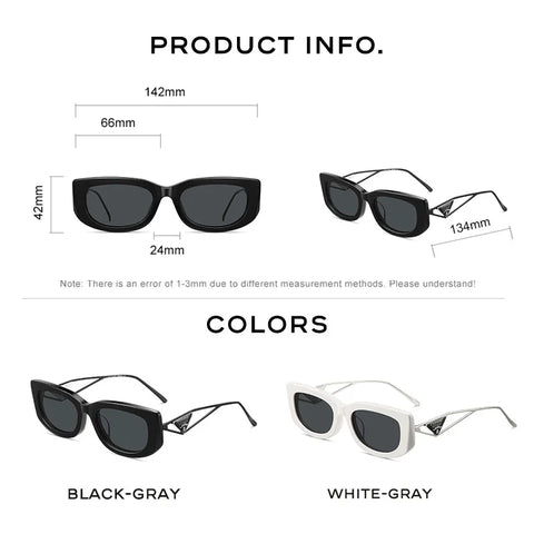 Sunglasses For Women Acetate Frame New Square Style Polarized Sun Glasses UV400 Protect Eyewear