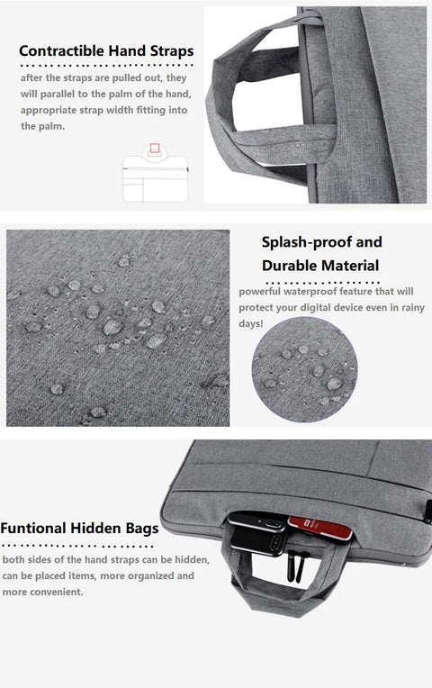 Bolso de mano para ordenador portátil para Xiaomi MacBook Air ASUS, funda para portátil, funda, accesorio para libreta, maletín para hombre y mujer