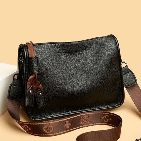 High Quality Genuine Leather Women Tote Bag Luxury Soft Cowhide Ladies Shoulder Crossbody Bags