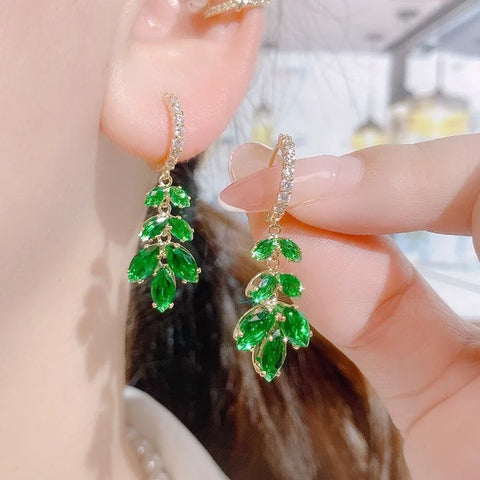 Fashion Trend Unique Design Elegant Delicate Zircon Stud Earrings