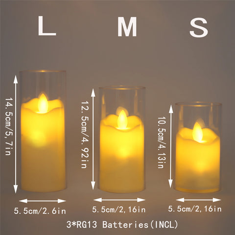 Acrylic Simulation Candle Swing Electronic Candles LED Flameless Light