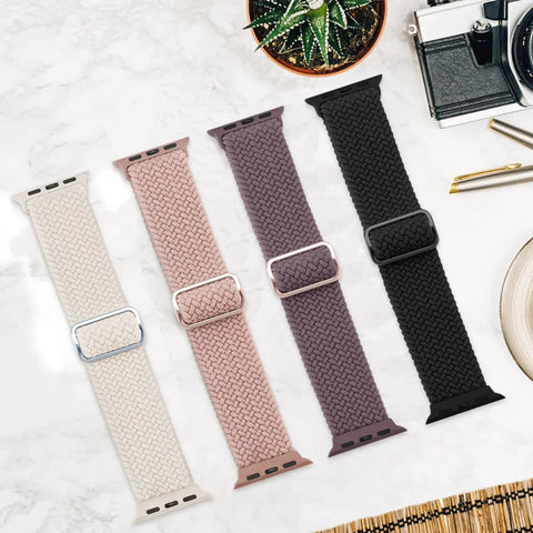 Pulseira elástica de nylon para apple watch ultra band iwatch série 9 8 7 3 se