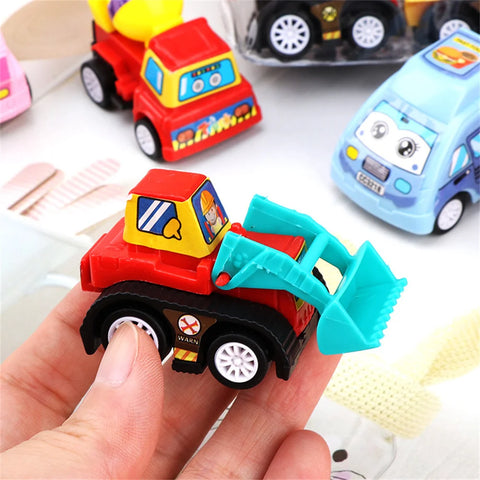 Mini modelo de carro brinquedo puxar para trás carro brinquedos engenharia veículo caminhão de bombeiros crianças inércia carros menino brinquedos diecasts brinquedo para crianças presente