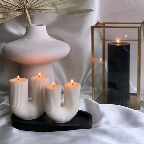 Wholesale Home decorative candle U-Shaped geometric scented candles