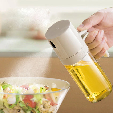 Frasco de spray de óleo 250ml, dispensadores de óleo de cozinha em vidro de borosilicato com alto teor de azeitona