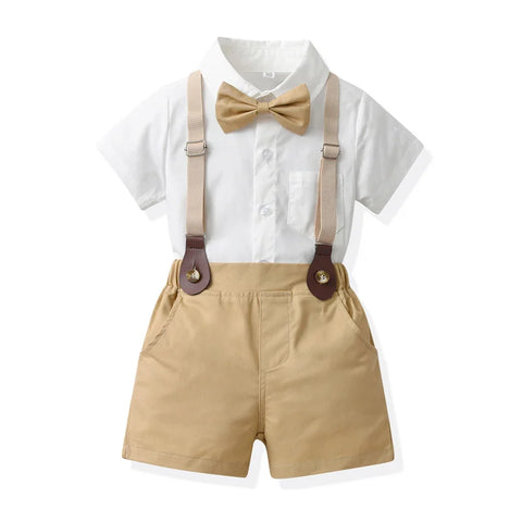 Traje formal para niño y niño, traje para niño pequeño, camisa blanca y pantalones, trajes de ceremonia para niño