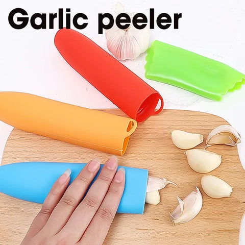 Descascador de alho de silicone prático, manual de cozinha, tubo de descascar alho, material de qualidade alimentar, utensílios de cozinha, acessórios domésticos