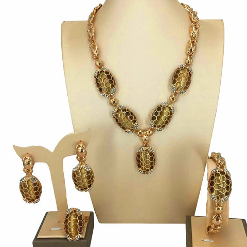 Fashion Colorful Stones Jewelry Sets  Unique Necklace for Women, African Jewelry