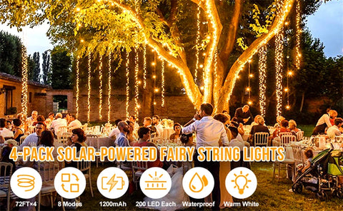 Solar Led Fairy Light Outdoor Festoon Led Waterproof Garland String Lights