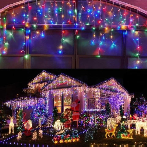 Christmas Garland LED Curtain,  Waterfall Outdoor Decoration