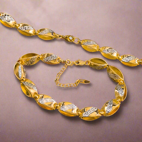 24inch Gold Plated Jewelry Set Chain Bracelet African Jewelry