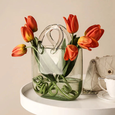Glass Flower Vase Nordic Style Glasses For Plants Transparent