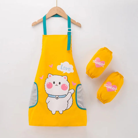 Children's Waterproof Apron with Sleeves