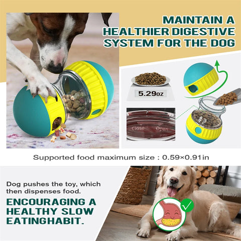 Copo de brinquedo para cachorro, bola de comida com vazamento, pista elíptica, bola de rolamento, alimentação lenta, protege o estômago, aumenta a inteligência, suprimentos para animais de estimação