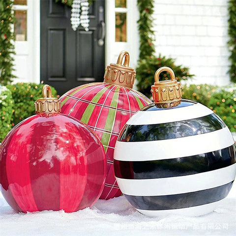 LED Light Christmas ball Outdoor Christmas Inflatable Decorated Ball Made PVC Giant