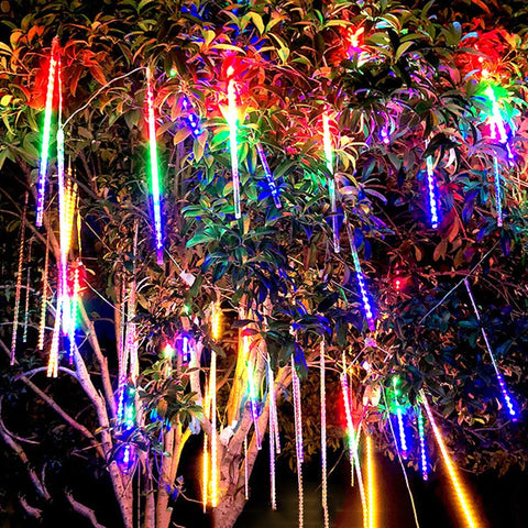 LED Meteor Rain Lights, Tree String Lights with 8 Tubes