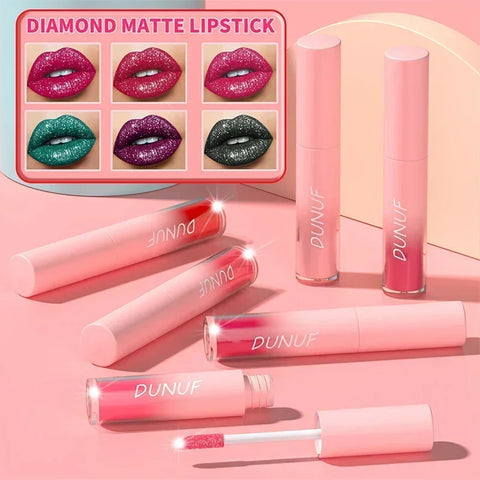 Brillo de diamante resistente al agua, brillo de labios reluciente, 18 colores, lápiz labial líquido con brillo mate, brillo de labios de Color perla de diamante, maquillaje Sexy