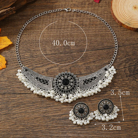 Crystal Choker Jewelry Set Ethnic Tribal Indian Party